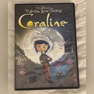 Coraline DVD with Blue and Black Cover Art
